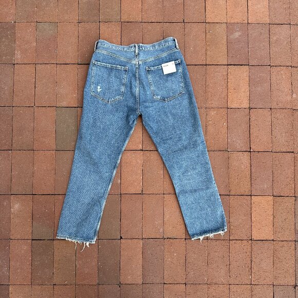 AGOLDE Riley High Rise Straight Crop In Frequency - Picture 7 of 9